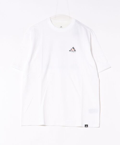 adidas(アディダス)の「《adidas》W オーバーサイズグラフィックTシャツ(Tシャツ/カットソー・レディース・ブラック/ホワイト/セージグリーン・M/S/XL/L)」の1枚目の写真