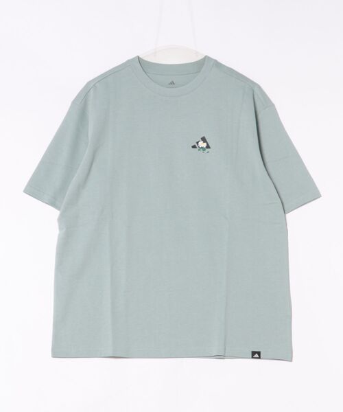 adidas(アディダス)の「《adidas》W オーバーサイズグラフィックTシャツ(Tシャツ/カットソー・レディース・ブラック/ホワイト/セージグリーン・M/S/XL/L)」の3枚目の写真