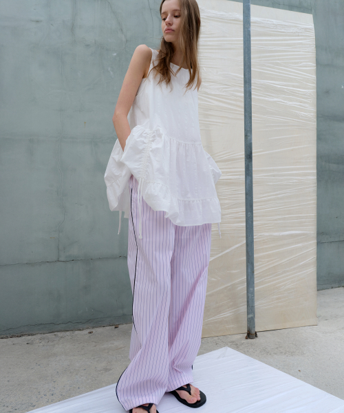 LEVAR(レバー)の「Pinstripe Lounge Pants - Pink Stripe(その他パンツ・レディース・その他・FREE)」の4枚目の写真