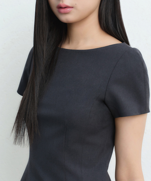 MUSINSA STANDARD WOMAN（ムシンサスタンダードウーマン）の「ウィメンズフォーマルミニドレス[グレー]（ワンピース・レディース・その他・X-SMALL/SMALL/MEDIUM/LARGE）」の5枚目の写真