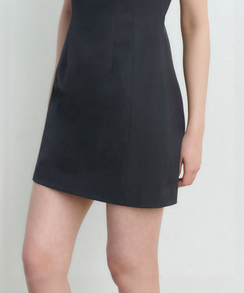 MUSINSA STANDARD WOMAN（ムシンサスタンダードウーマン）の「ウィメンズフォーマルミニドレス[グレー]（ワンピース・レディース・その他・X-SMALL/SMALL/MEDIUM/LARGE）」の7枚目の写真
