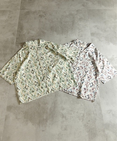 many men many mind（メニーメンメニーマインド）の「MANYMENMANYMINDS / レーヨン総柄シャツ/バティック/ネイティブ（シャツ/ブラウス・メンズ・ブラック/ブルー/サックスブルー/グリーン・LARGE/MEDIUM）」の12枚目の写真