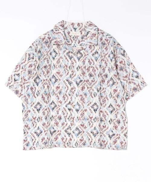 many men many mind（メニーメンメニーマインド）の「MANYMENMANYMINDS / レーヨン総柄シャツ/バティック/ネイティブ（シャツ/ブラウス・メンズ・ブラック/ブルー/サックスブルー/グリーン・LARGE/MEDIUM）」の9枚目の写真