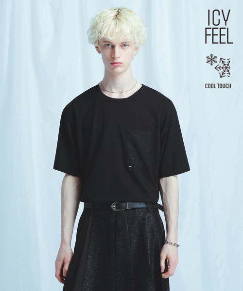 HARE(ハレ)の「【接触冷感】ジャガードポケットロゴカット(HARE)(Tシャツ/カットソー・メンズ・ブラック/グレー/ホワイト・SMALL/MEDIUM)」の13枚目の写真