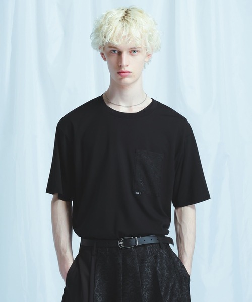 HARE(ハレ)の「【接触冷感】ジャガードポケットロゴカット(HARE)(Tシャツ/カットソー・メンズ・ブラック/グレー/ホワイト・SMALL/MEDIUM)」の14枚目の写真