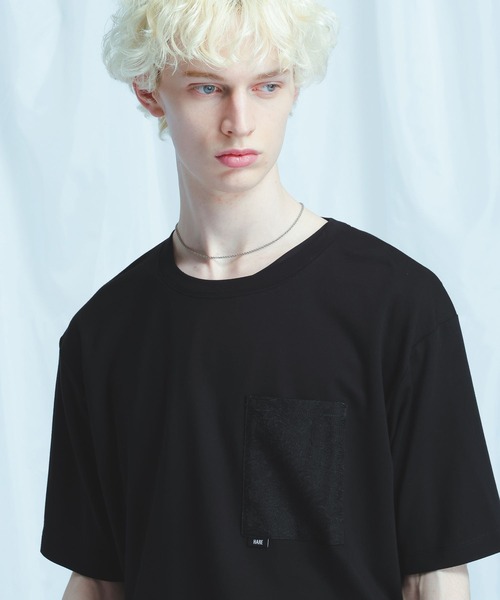 HARE(ハレ)の「【接触冷感】ジャガードポケットロゴカット(HARE)(Tシャツ/カットソー・メンズ・ブラック/グレー/ホワイト・SMALL/MEDIUM)」の15枚目の写真