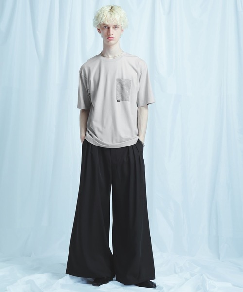 HARE(ハレ)の「【接触冷感】ジャガードポケットロゴカット(HARE)(Tシャツ/カットソー・メンズ・ブラック/グレー/ホワイト・SMALL/MEDIUM)」の9枚目の写真
