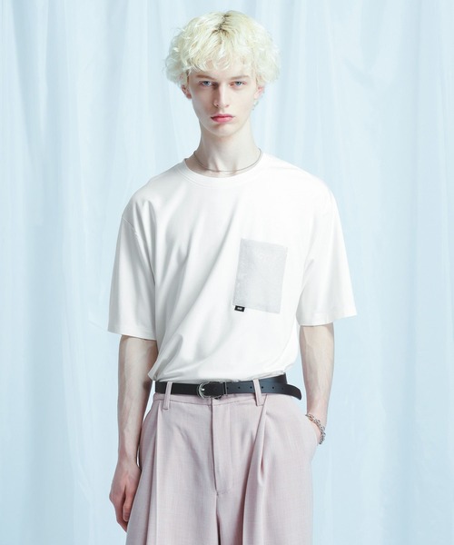 HARE(ハレ)の「【接触冷感】ジャガードポケットロゴカット(HARE)(Tシャツ/カットソー・メンズ・ブラック/グレー/ホワイト・SMALL/MEDIUM)」の11枚目の写真