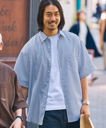 <接触冷感・イージーケア>マルチファンクショナル ビッグシルエット アソート レギュラーカラー 半袖シャツ【THE CRAFT CREW PRODUCTS】