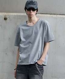 LANDNESS（ランドネス）の「【LANDNESS ランドネス】COMPACT U-NECK SHORT SLEEVE TEE コンパクトUネックショートスリーブTEE（Tシャツ/カットソー）」