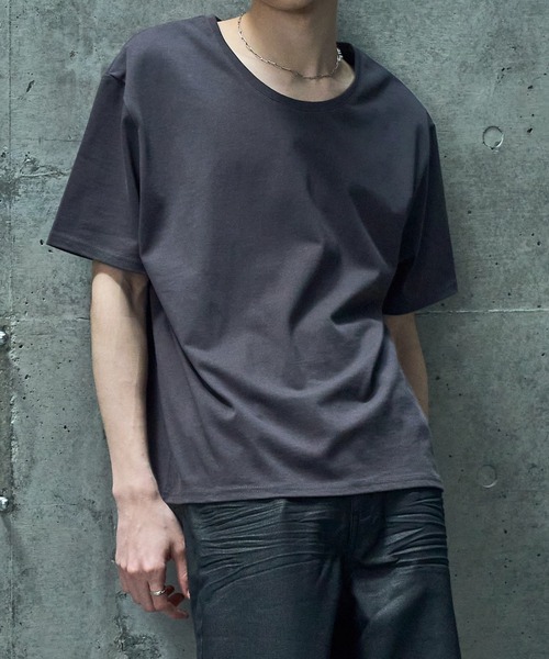LANDNESS(ランドネス)の「【LANDNESS/ランドネス】COMPACT U-NECK SHORT SLEEVE TEE/コンパクトUネックショートスリーブTEE(Tシャツ/カットソー・メンズ・ホワイト/ダークグレー/ブラック・M/S/L)」の3枚目の写真