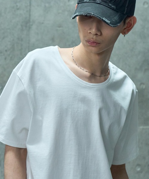 LANDNESS(ランドネス)の「【LANDNESS/ランドネス】COMPACT U-NECK SHORT SLEEVE TEE/コンパクトUネックショートスリーブTEE(Tシャツ/カットソー・メンズ・ホワイト/ダークグレー/ブラック/杢グレー/カーキ・M/S/L)」の20枚目の写真
