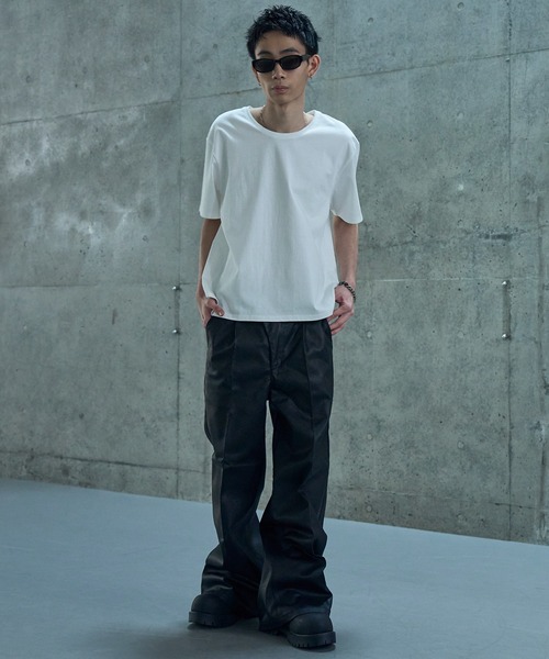 LANDNESS(ランドネス)の「【LANDNESS/ランドネス】COMPACT U-NECK SHORT SLEEVE TEE/コンパクトUネックショートスリーブTEE(Tシャツ/カットソー・メンズ・ホワイト/ダークグレー/ブラック・M/S/L)」の20枚目の写真