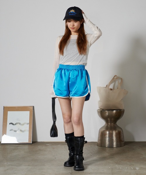 Chick(チック)の「Side Line Easy-Fit Shorts / サイドライン イージー仕様 ショートパンツ 秋 秋服 2026年秋冬(その他パンツ・レディース・ブラウン/ブルー・FREE)」の22枚目の写真