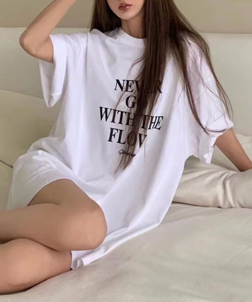 NEW GENTLEMAN(ニュージェントルマン)の「NGWF オーバーサイズ Tシャツ(Tシャツ/カットソー・レディース・ブラック/ホワイト・L/M)」の7枚目の写真