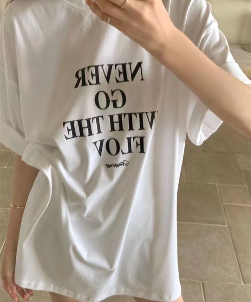 NEW GENTLEMAN(ニュージェントルマン)の「NGWF オーバーサイズ Tシャツ(Tシャツ/カットソー・レディース・ブラック/ホワイト・L/M)」の6枚目の写真