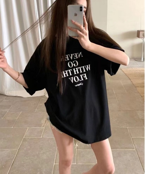 NEW GENTLEMAN(ニュージェントルマン)の「NGWF オーバーサイズ Tシャツ(Tシャツ/カットソー・レディース・ブラック/ホワイト・L/M)」の12枚目の写真