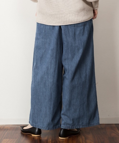 RCD（アールシーディー）の「ワイドパンツ デニム（デニムパンツ・レディース・ネイビー/ブルー・L/M/LL）」の8枚目の写真