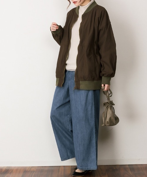 RCD（アールシーディー）の「ワイドパンツ デニム（デニムパンツ・レディース・ネイビー/ブルー・L/M/LL）」の14枚目の写真