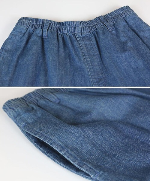 RCD（アールシーディー）の「ワイドパンツ デニム（デニムパンツ・レディース・ネイビー/ブルー・L/M/LL）」の15枚目の写真
