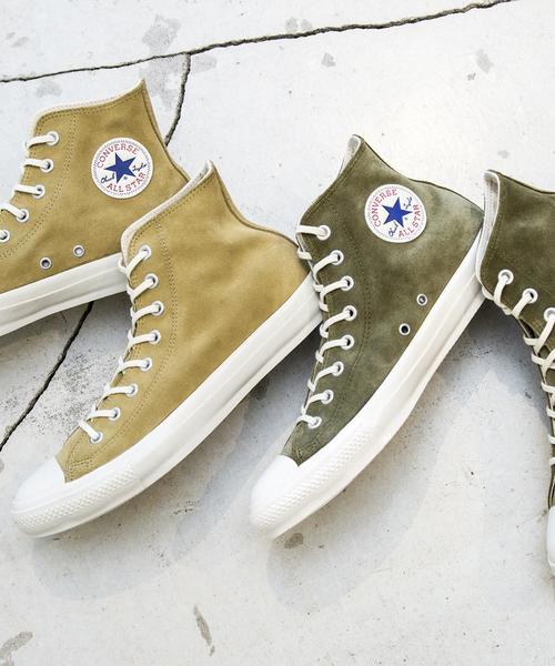CONVERSE ALL STAR(コンバースオールスター)の「【別注】 <CONVERSE(コンバース)> ∴ SUEDE ALL STAR HI/スニーカー◆(スニーカー・メンズ・オリーブ/ベージュ・6h/10h/9/7h/8h/9h/7/8)」の5枚目の写真