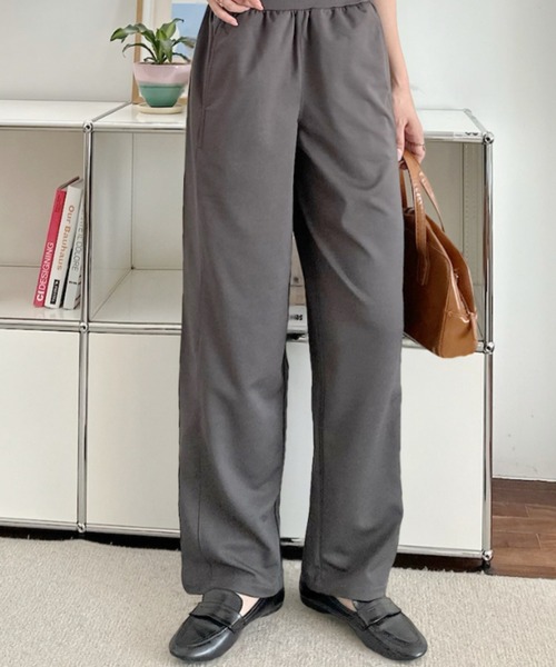umune(ウムネ)の「カーブパンツ ワイドパンツ イージーパンツ ウエストゴム 落ち感 ルーズ シルエット 体型カバー カジュアル ボトムス 秋 冬(その他パンツ・レディース・ブラウン/グレー/アイボリー・S/M)」の11枚目の写真
