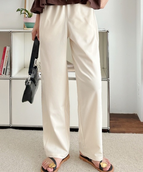 umune(ウムネ)の「カーブパンツ ワイドパンツ イージーパンツ ウエストゴム 落ち感 ルーズ シルエット 体型カバー カジュアル ボトムス 秋 冬(その他パンツ・レディース・ブラウン/グレー/アイボリー・S/M)」の8枚目の写真