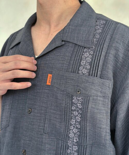 CPCM(シーピーシーエム)の「花刺繍キューバシャツ(シャツ/ブラウス・メンズ・アイボリー/カーキ/チャコールグレー・FREE)」の18枚目の写真