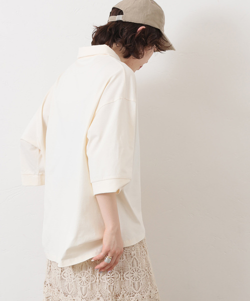 JOURNAL STANDARD LUXE（ジャーナルスタンダード　ラックス）の「スワイジャージプルオーバー（その他トップス・レディース・アイボリー/ブラック・FREE）」の5枚目の写真