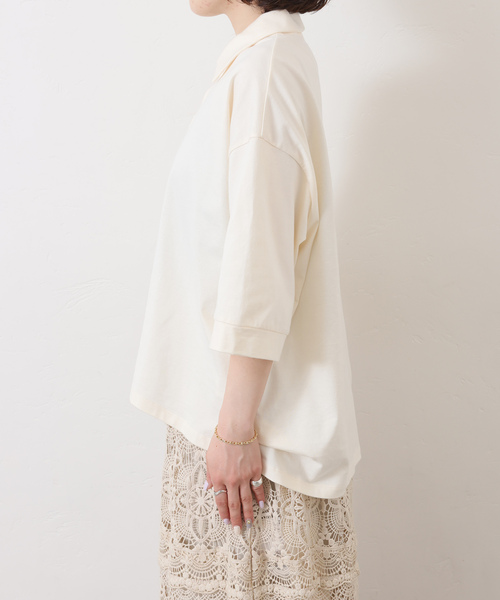 JOURNAL STANDARD LUXE（ジャーナルスタンダード　ラックス）の「スワイジャージプルオーバー（その他トップス・レディース・アイボリー/ブラック・FREE）」の7枚目の写真