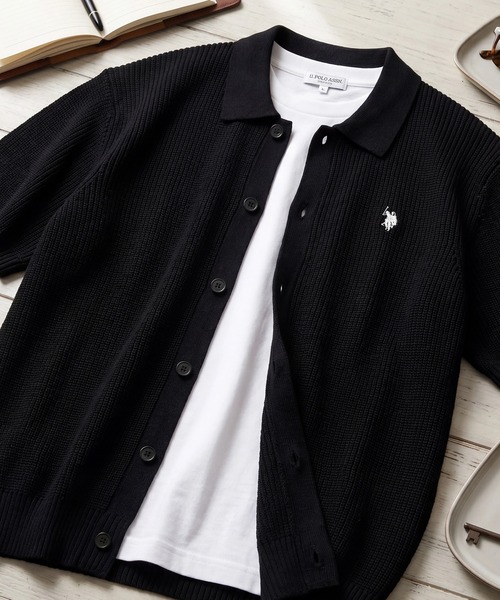 U.S. POLO ASSN. футболка‑поло с вышивкой, короткий рукав, поло‑дизайн