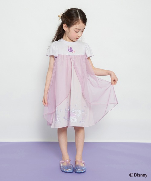 Disney（ディズニー）の「【DisneyCollection/ディズニーコレクション】チュール付きワンピース（ワンピース・キッズ・ラベンダー/サックスブルー・100/90/130/110/120）」の15枚目の写真
