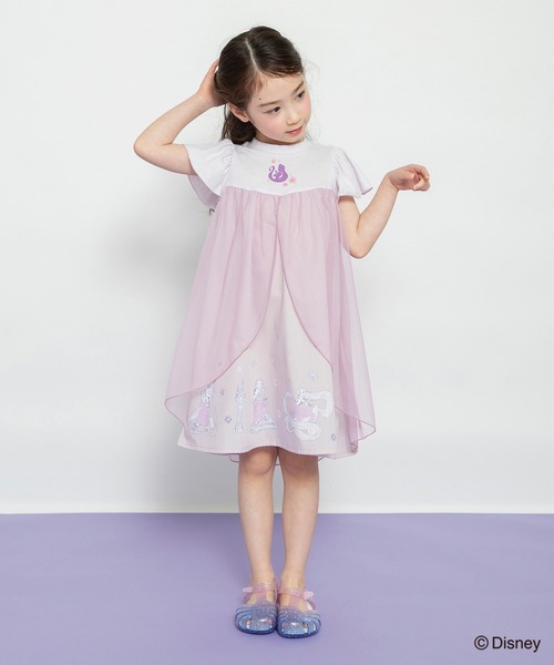 Disney（ディズニー）の「【DisneyCollection/ディズニーコレクション】チュール付きワンピース（ワンピース・キッズ・ラベンダー/サックスブルー・100/90/130/110/120）」の17枚目の写真