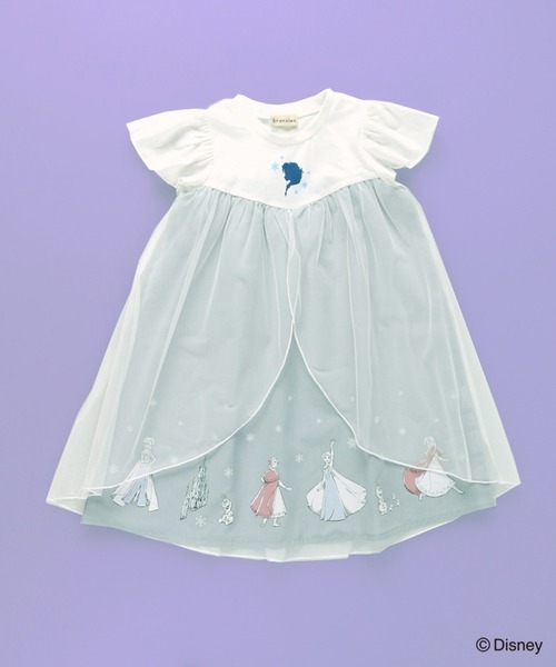 Disney（ディズニー）の「【DisneyCollection/ディズニーコレクション】チュール付きワンピース（ワンピース・キッズ・ラベンダー/サックスブルー・100/90/130/110/120）」の3枚目の写真