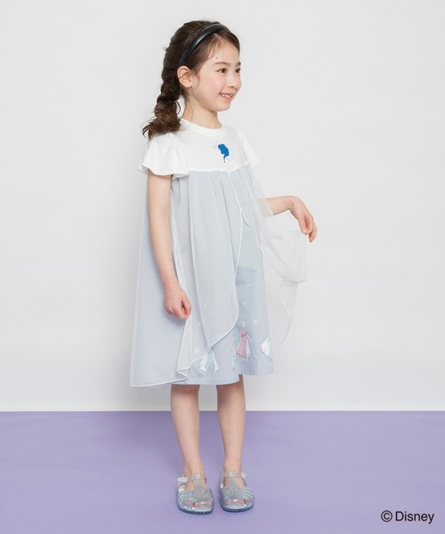 Disney（ディズニー）の「【DisneyCollection/ディズニーコレクション】チュール付きワンピース（ワンピース・キッズ・ラベンダー/サックスブルー・100/90/130/110/120）」の6枚目の写真