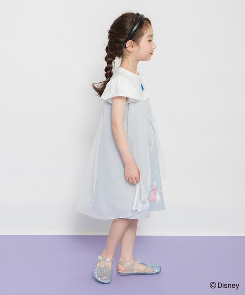 Disney（ディズニー）の「【DisneyCollection/ディズニーコレクション】チュール付きワンピース（ワンピース・キッズ・ラベンダー/サックスブルー・100/90/130/110/120）」の7枚目の写真