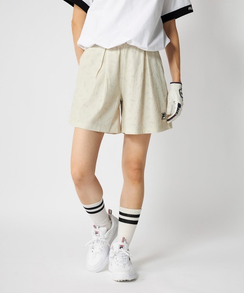 FILA GOLF(フィラゴルフ )の「【FILA GOLF:フィラゴルフ】レディースサッカー素材キュロットパンツ ゴルフ(その他パンツ・レディース・ブラック/カーキ/ライトベージュ・MEDIUM/LARGE/X-LARGE/SMALL)」の14枚目の写真