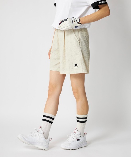 FILA GOLF(フィラゴルフ )の「【FILA GOLF:フィラゴルフ】レディースサッカー素材キュロットパンツ ゴルフ(その他パンツ・レディース・ブラック/カーキ/ライトベージュ・MEDIUM/LARGE/X-LARGE/SMALL)」の15枚目の写真