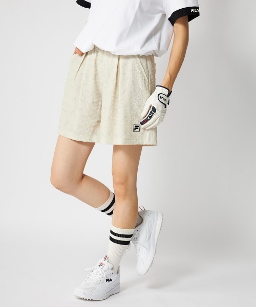 FILA GOLF(フィラゴルフ )の「【FILA GOLF:フィラゴルフ】レディースサッカー素材キュロットパンツ ゴルフ(その他パンツ・レディース・ブラック/カーキ/ライトベージュ・MEDIUM/LARGE/X-LARGE/SMALL)」の13枚目の写真