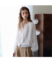 Shirring string blouse