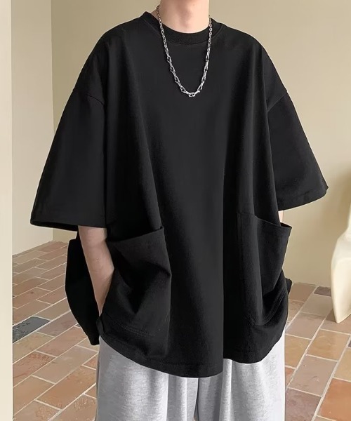 Oversize ポケットポイント T‑shirt — оверсайз футболка с накладным карманом