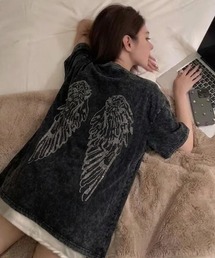 ラインストーンエンジェルTシャツ