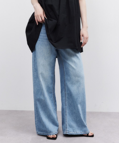 ELTONE（エルトーン）の「ワイドストレートデニムパンツ（デニムパンツ・レディース・ブルー/ブラック・SMALL/MEDIUM）」の18枚目の写真