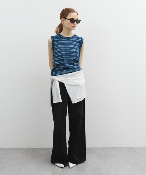 ELTONE（エルトーン）の「ワイドストレートデニムパンツ（デニムパンツ・レディース・ブルー/ブラック・SMALL/MEDIUM）」の12枚目の写真