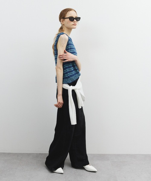ELTONE（エルトーン）の「ワイドストレートデニムパンツ（デニムパンツ・レディース・ブルー/ブラック・SMALL/MEDIUM）」の14枚目の写真