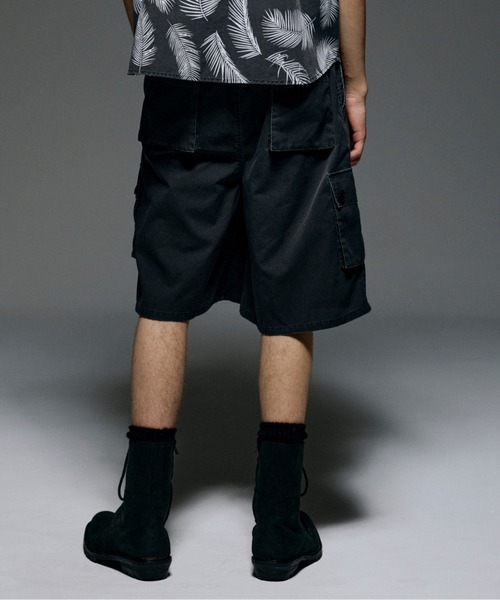 BEAVER(ビーバー)の「B omnivore/ビーオムニボー PIGMENT WIND CLOTH W CARGO SHORTS(その他パンツ・メンズ・ブラック/オリーブ・M/L)」の9枚目の写真