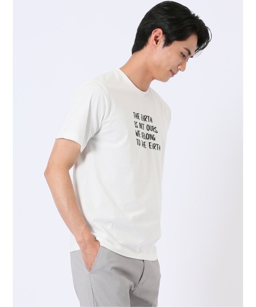 m.f.editorial（エムエフエディトリアル）の「【綿100%】m.f.エディトリアル メンズ メッセージ ロゴ プリント クルーネック 半袖 Tシャツ（Tシャツ/カットソー・メンズ・カーキ/ホワイト/グレー系その他2・LARGE/MEDIUM/X-LARGE）」の7枚目の写真