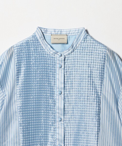 UNITED ARROWS(ユナイテッドアローズ)の「シルキー ピンタック ブラウス ‐ウォッシャブル‐(シャツ/ブラウス・レディース・ネイビー/オフホワイト/その他7・FREE)」の7枚目の写真