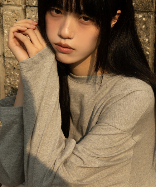 bounDary（バウンダリー）の「レイヤード配色ロングスリーブ[グレー]（Tシャツ/カットソー・レディース・その他・1/2）」の4枚目の写真
