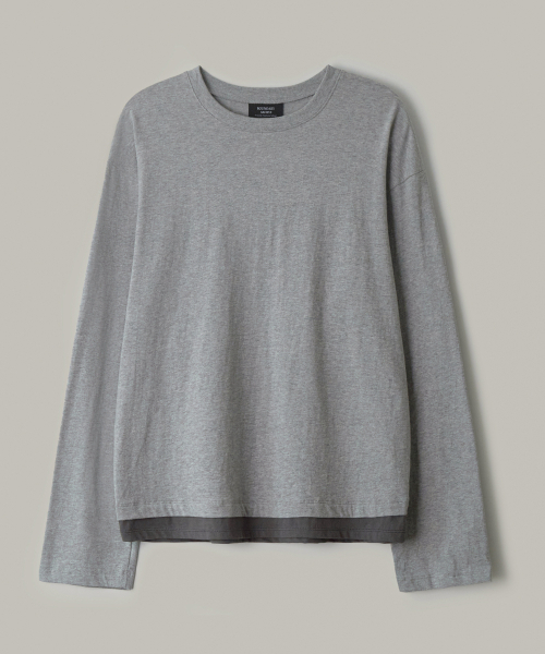 bounDary（バウンダリー）の「レイヤード配色ロングスリーブ[グレー]（Tシャツ/カットソー・レディース・その他・1/2）」の6枚目の写真